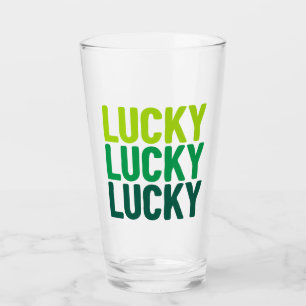 St. Patrick's Day Lucky Graphic Glas
