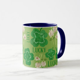 St. Patrick's Day Lucky Green Clover Tasse