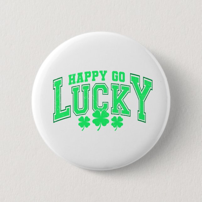 St. Patrick's Day Lucky grünes Bier stilvoll Button (Vorderseite)