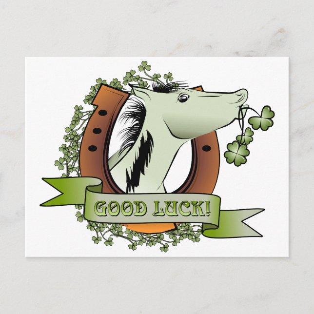 St. Patrick's Day Lucky Horseshoe Postkarte (Vorderseite)