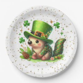 St. Patrick's Day Lucky Igel Pappteller