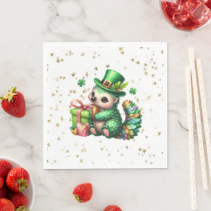 St. Patrick's Day Lucky Igel Serviette