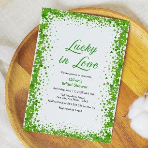 St. Patricks Day Lucky in Love Brautparty  Einladung