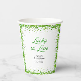 St. Patrick's Day Lucky in Love Brautparty  Pappbecher