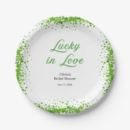 St. Patrick's Day Lucky in Love Brautparty  Pappteller