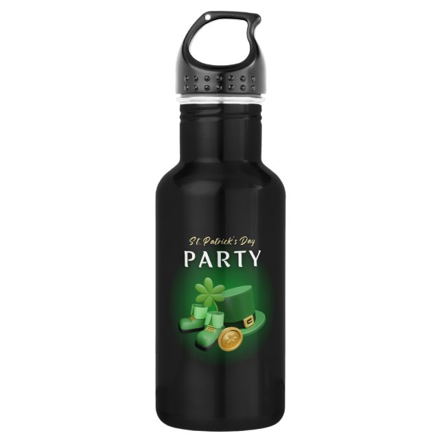 St Patricks Day Lucky Irish - Funny Lucky Irish Edelstahlflasche (Vorderseite)