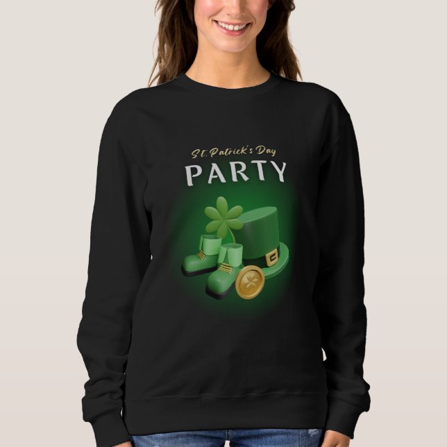 St Patricks Day Lucky Irish - Funny Lucky Irish Sweatshirt (Vorderseite)