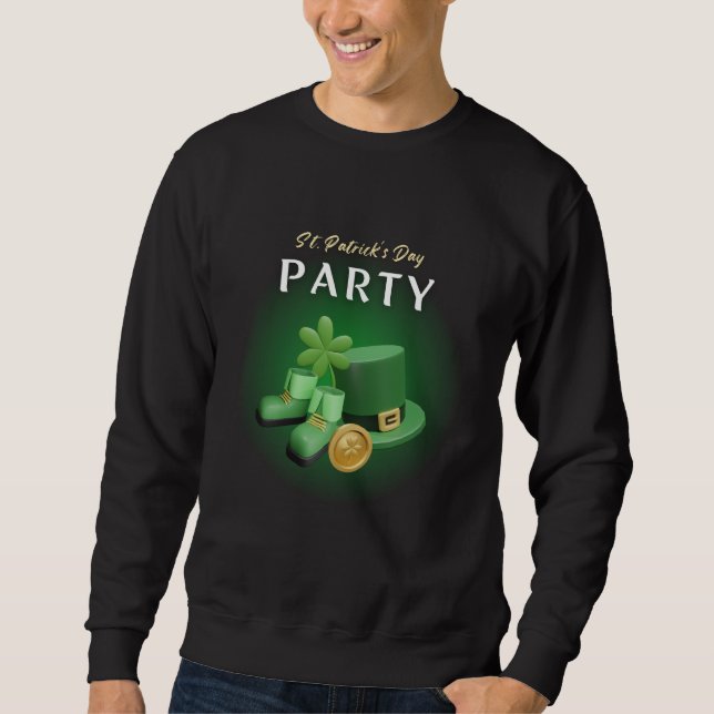 St Patricks Day Lucky Irish - Funny Lucky Irish Sweatshirt (Vorderseite)