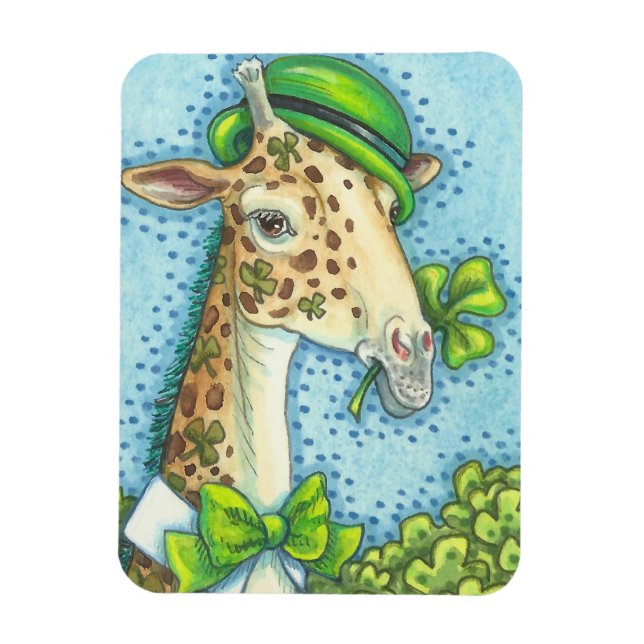St. Patrick's Day LUCKY IRISH GIRAFFE MAGNET (Vertikal)