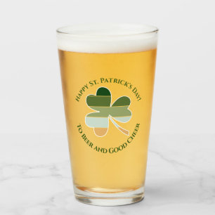 St. Patrick's Day Lucky Irish Kleeblatt Retro Glas