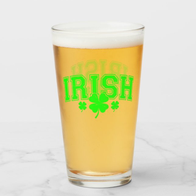 St Patrick's Day Lucky Irish stilvoll Glas (Vorne (Gefüllt))