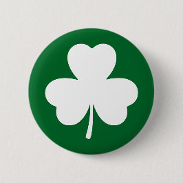 St Patrick's Day Lucky Kleeblatt Clover Button