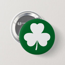 St Patrick's Day Lucky Kleeblatt Clover Button