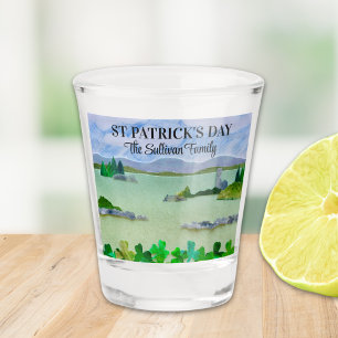 St Patrick's Day Lucky Kleeblatt Individuelle Name Schnapsglas