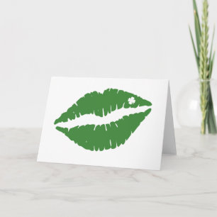 St. Patrick's Day Lucky Kleeblatt Lips Il Karte