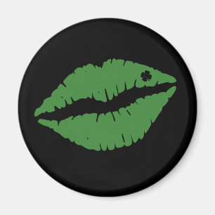 St Patrick's Day Lucky Kleeblatt Lips Irische T - Magnet