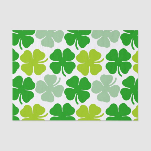 St. Patrick's Day Lucky Kleeblatt Seidenpapier (Vorderseite)