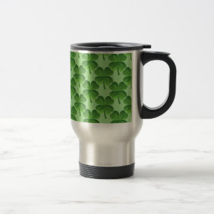 St. Patrick's Day Lucky Kleeblatts Clover Pattern Reisebecher