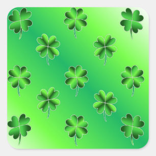 St. Patrick's Day Lucky Kleeblatts Glossy Stickers