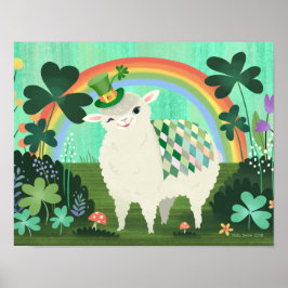 St. Patrick's Day Lucky Lamb Art Print Poster