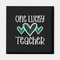 St. Patricks Day Lucky Lehrer Leopard Print Heart
