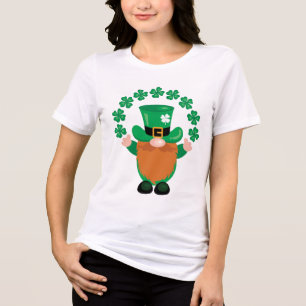 St. Patrick's Day Lucky Leprechaun Gnome Tri-Blend Shirt
