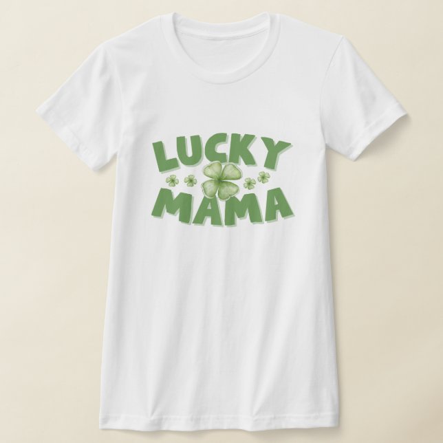 St Patricks Day Lucky Mama 4 Leaf Clover Shirt (Ablage )