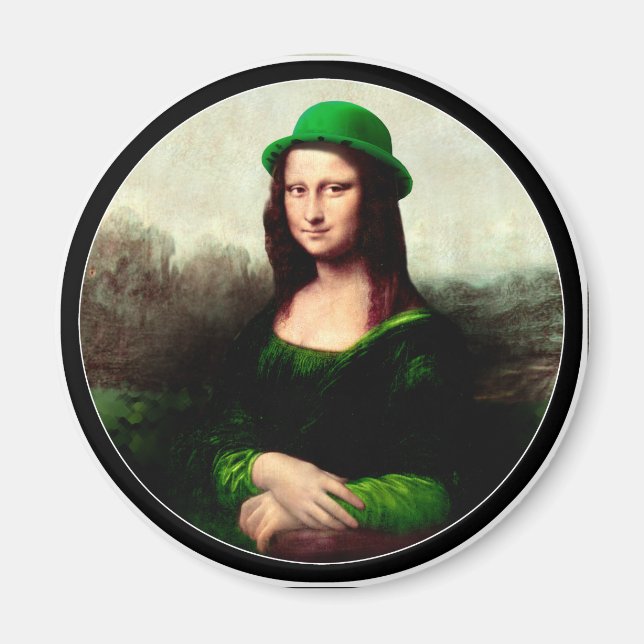 St. Patrick's Day - Lucky Mona Lisa Magnet (Vorne)