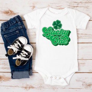 St. Patrick's Day Lucky One Baby Bodysuit Strampler