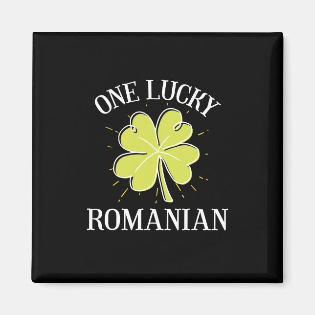 St Patricks Day Lucky Rumänisches Geschenk Magnet (Vorne)