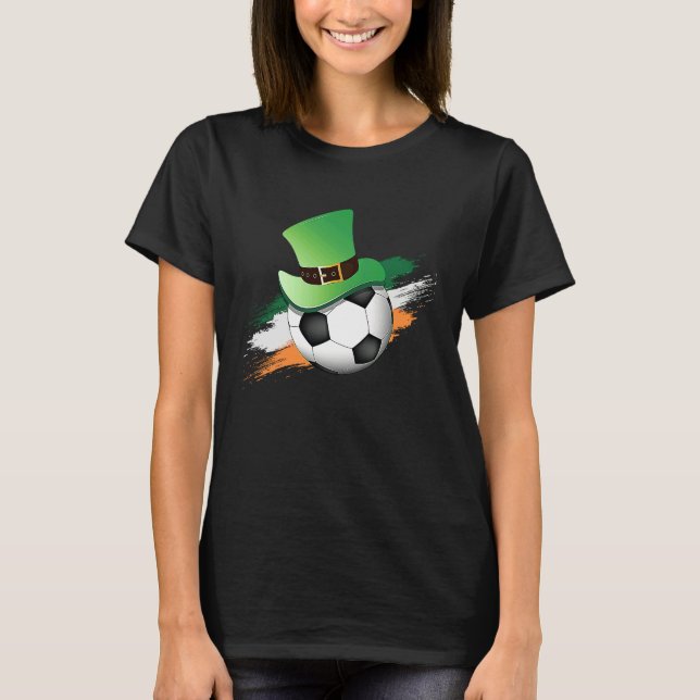 St Patrick's Day Lucky Soccer Ball T-Shirt (Vorderseite)