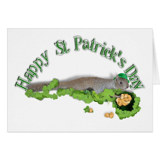 St. Patrick's Day Lucky Squirrel (Vorderseite (Horizontal))