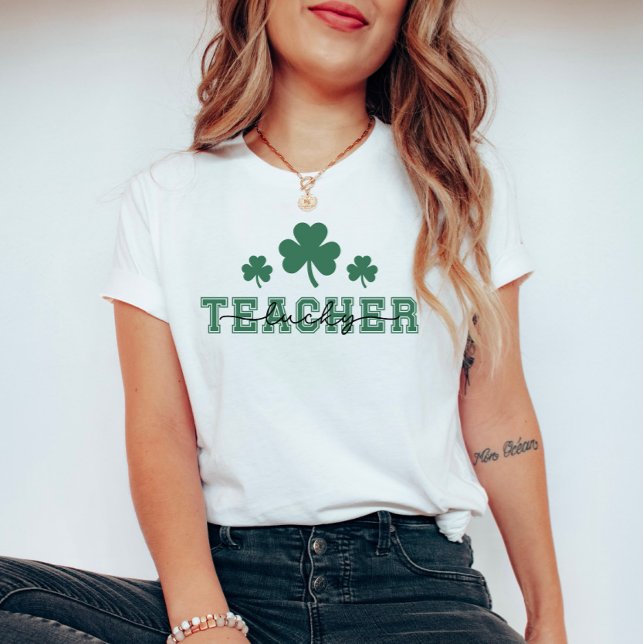 St. Patricks Day Lucky Teacher T-Shirt (Von Creator hochgeladen)