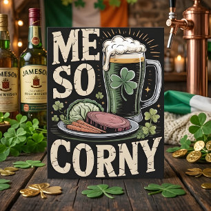 St. Patrick's Day Lustige Lebensmittelkarte Feiertagskarte