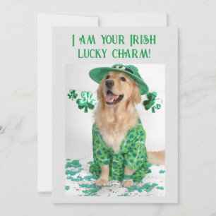 St. Patrick's Day Lustige Personalisierbare Hundek Feiertagskarte