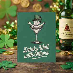 St. Patricks Day Lustige Trinkkarte Feiertagskarte