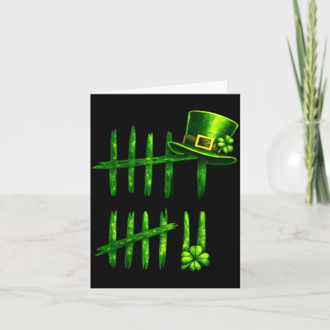 St. Patricks Day lustiger Sechs Sieben Meme 67 6 7 Karte (Vorderseite)