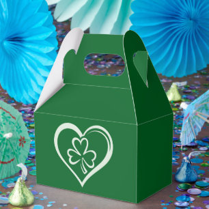 St. Patricks Day Lustiger Shamrock Herz Irisch Geschenkschachtel
