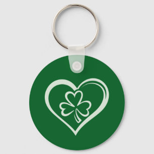 St. Patricks Day Lustiger Shamrock Herz Irisch  Schlüsselanhänger