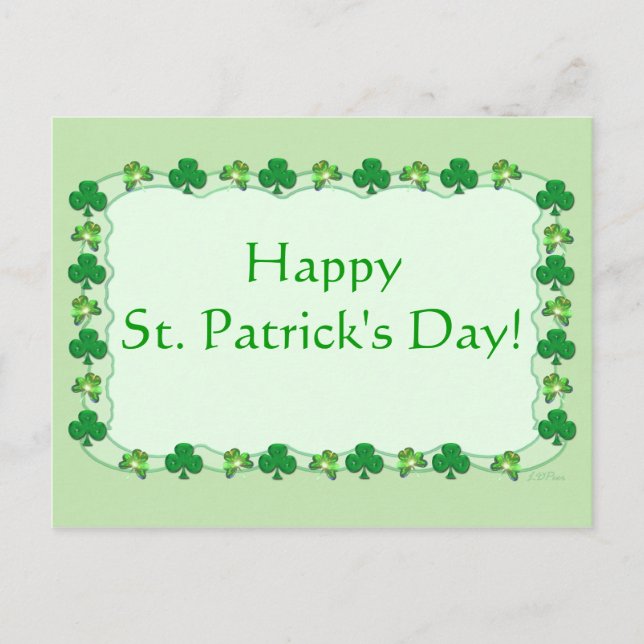 St. Patrick's Day - Magic Kleeblatts Postkarte (Vorderseite)