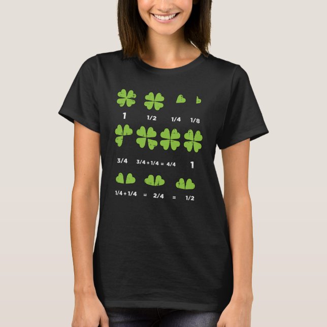 St Patricks Day Math Teacher Shamrock Saint Paddys T-Shirt (Vorderseite)