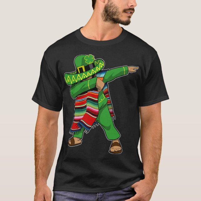 St Patricks Day Mexican Irish Dabbing T-Shirt (Vorderseite)