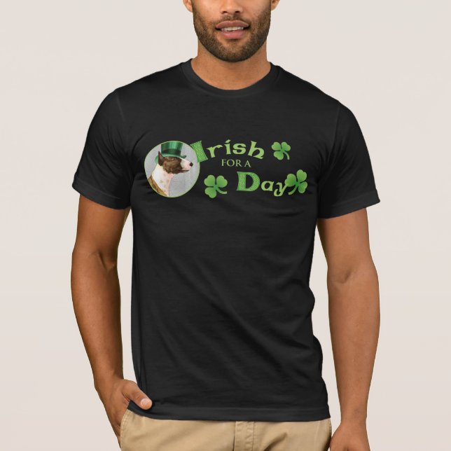 St. Patrick's Day Mini Bull Terrier T-Shirt (Vorderseite)