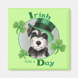 St. Patrick's Day Miniatur Schnauzer Magnet