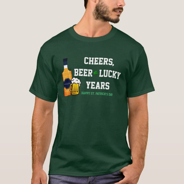 St. Patrick's Day mit Bierbraut und Whiskey T-Shirt (Vorderseite)