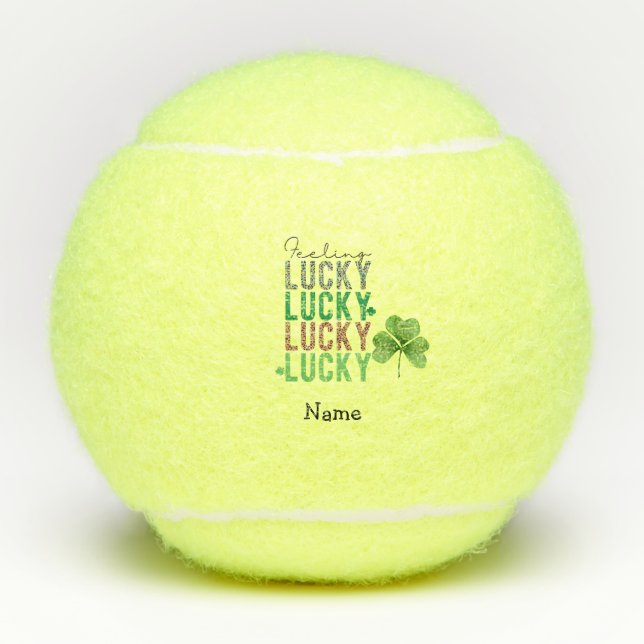 St. Patrick's Day mit glücklichem Kleeblatt für de Tennisbälle (Vorderseite)