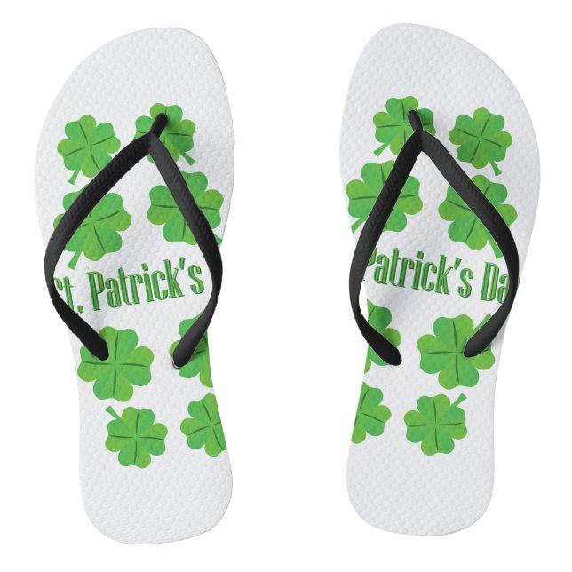 St. Patrick's Day mit Klee Flip Flops (Fußbett)