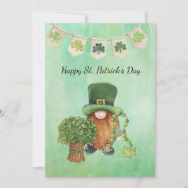 St. Patrick's Day mit Kleeblatt Green Aquarell Feiertagskarte