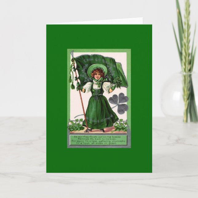 St. Patricks Day mit Vintager Karte (Vorderseite)