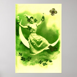 ST. PATRICK'S DAY MOND-DAME MIT KLEE POSTER